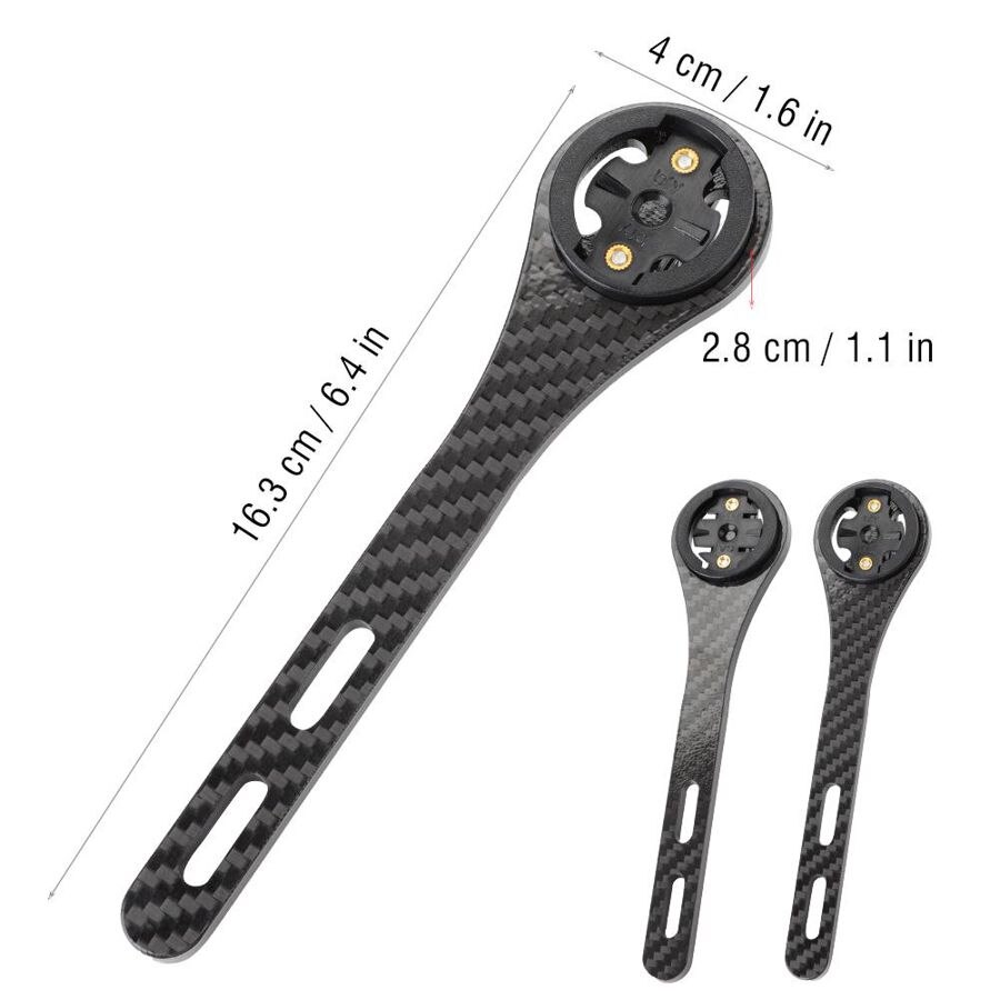 Carbon fietscomputerhouder, fietscomputer stopwatchhouder, fietssnelheidsmeterhouder voor garmin voor bryton