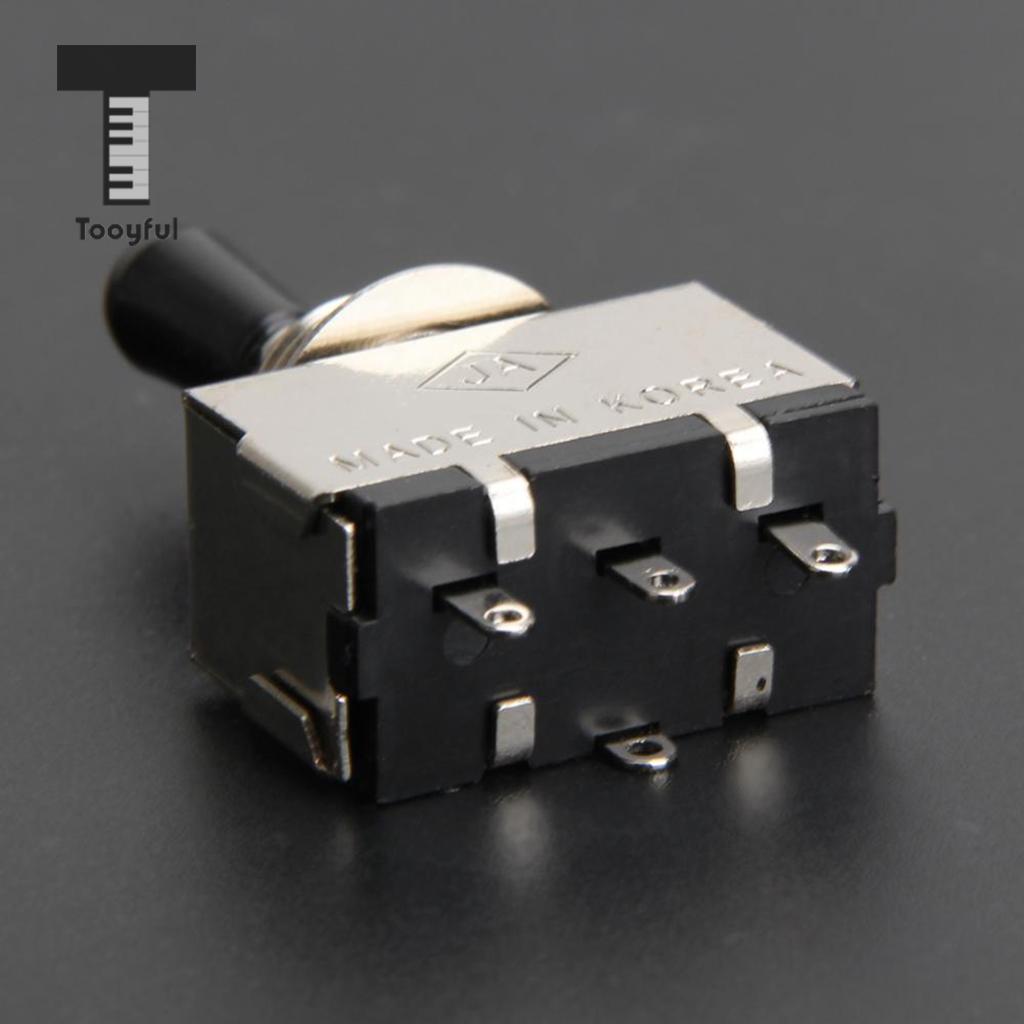 Tooyful Vervanging 3 Manier Schakelaar Pickup Selector W/Zwarte Knop Voor Lp Elektrische Gitaar Onderdelen