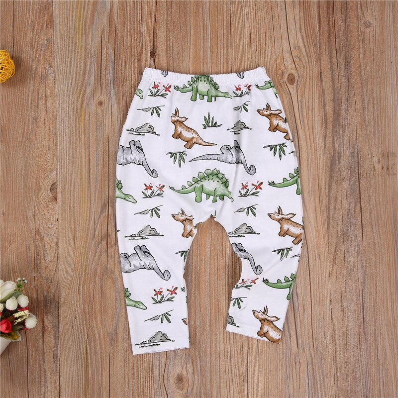 Brand Dieren Kids Joggingbroek Voor Jongens Meisjes 0-3T Mode Sport Lange Broek Baby Dinosaurussen Gedrukt katoenen Broek