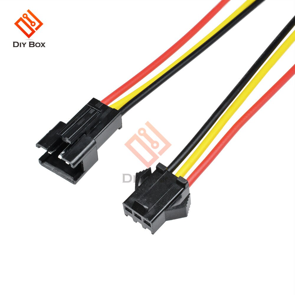 10Pairs 10cm 15cm 30cm SM 2Pin 3Pin Male to Female Connector Plug Cable JST Connector Terminal Wire for LED Strip Downlight: 3PIN 3mm 30cm