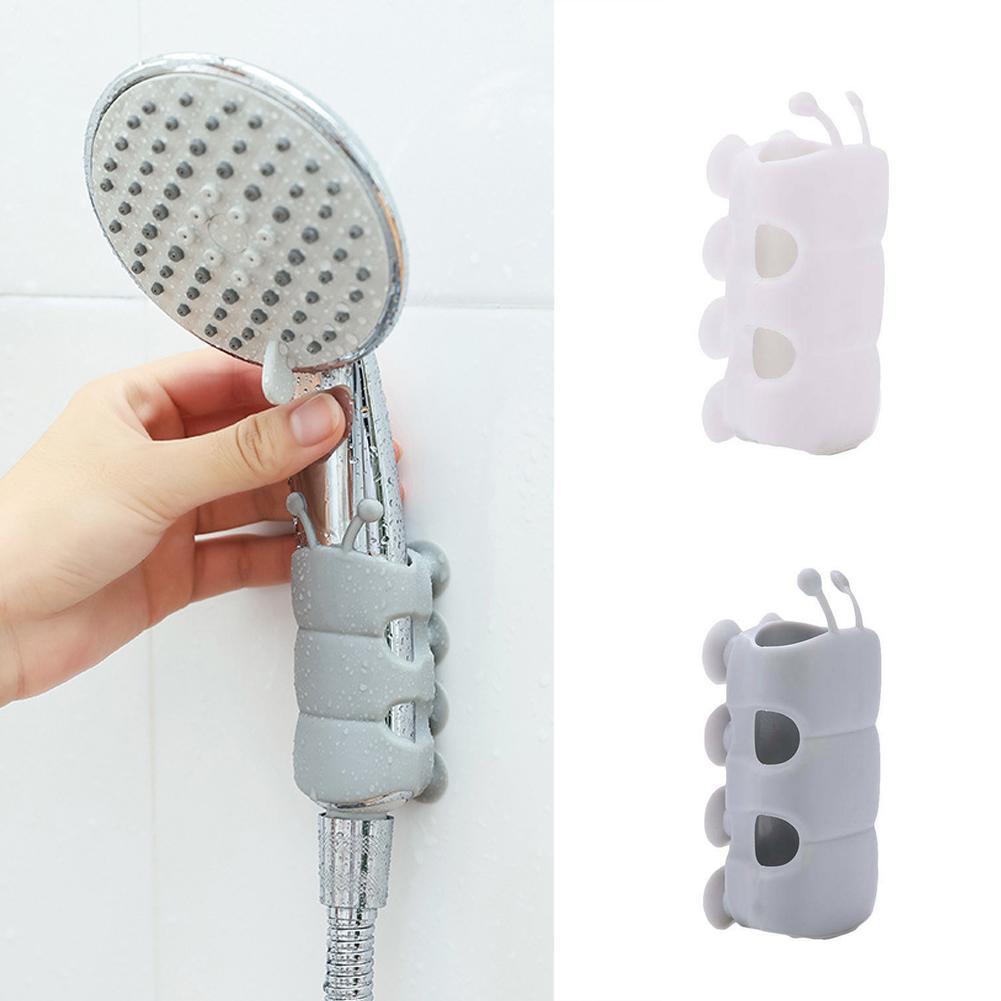 Caterpillar insecte forme pluie pomme de douche support de support fixe chauffe tasse Base eau cadre Silicone buse d'aspiration salle de bain soutien-gorge N1I4