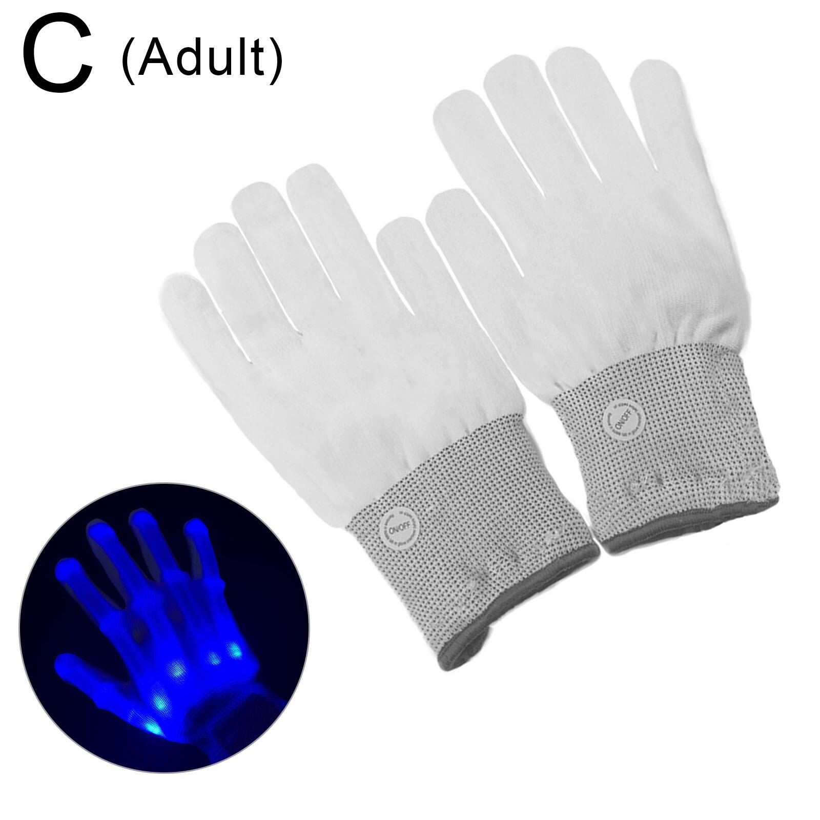 LED Luminous Hand Finger Gloves Halloween Christmas Costume Dance Decor Hand Bone Gloves Festival Accessory NOV99: Army Green