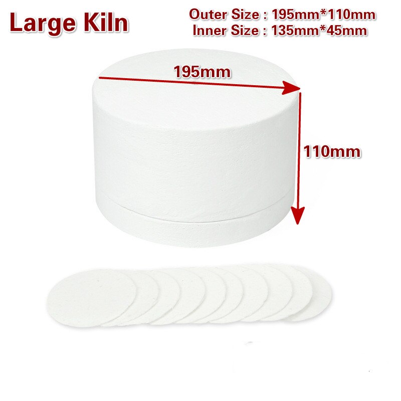 10pcs/set Microwave Kiln Kit Tool Set Stained Glass Fusing Supplies DIY Kit Ceramic Accessories Supplies: 1pc large