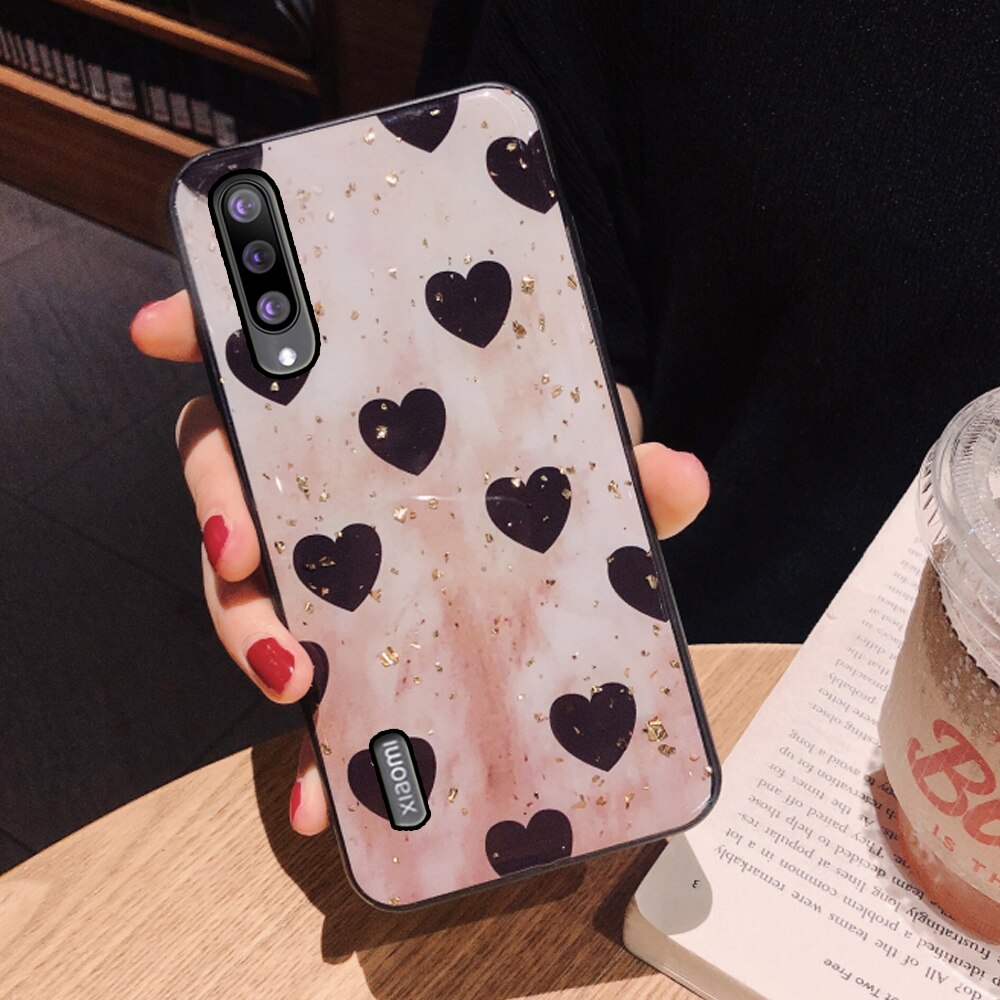 love glitter phone back etui,coque,cover,case for xiaomi mi 9 lite se pro mi9 lite 9lite 9se mi9se my for xiomi ksiomi silicone