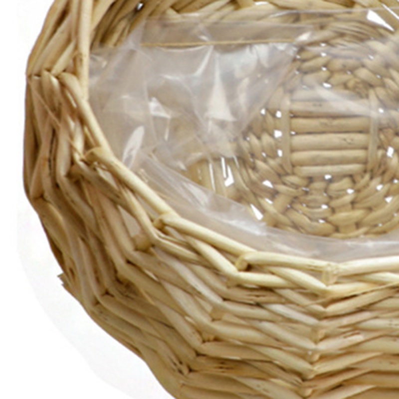 Hand-woven Rattan-chic Decorative Rattan Wall Hanging Basket Onion Basket Wall-mounted Onion Container-retro Bohemian Storage