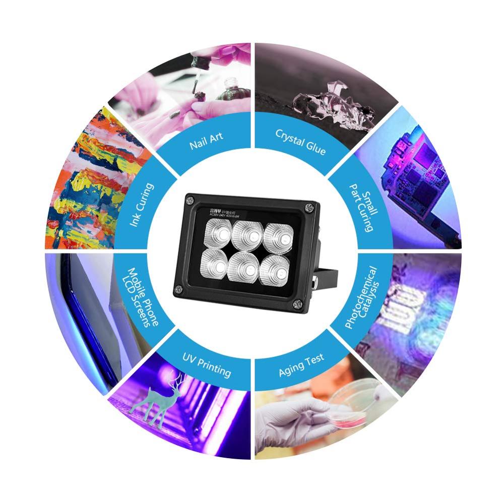 Sovol Uv-härtung Flutlicht/Scheinwerfer LED Harz Aushärtung Lampe 6W 405nm UV Harz Ausgang Wirkung Schnelle Aushärtung für SLA DLP 3D Drucker