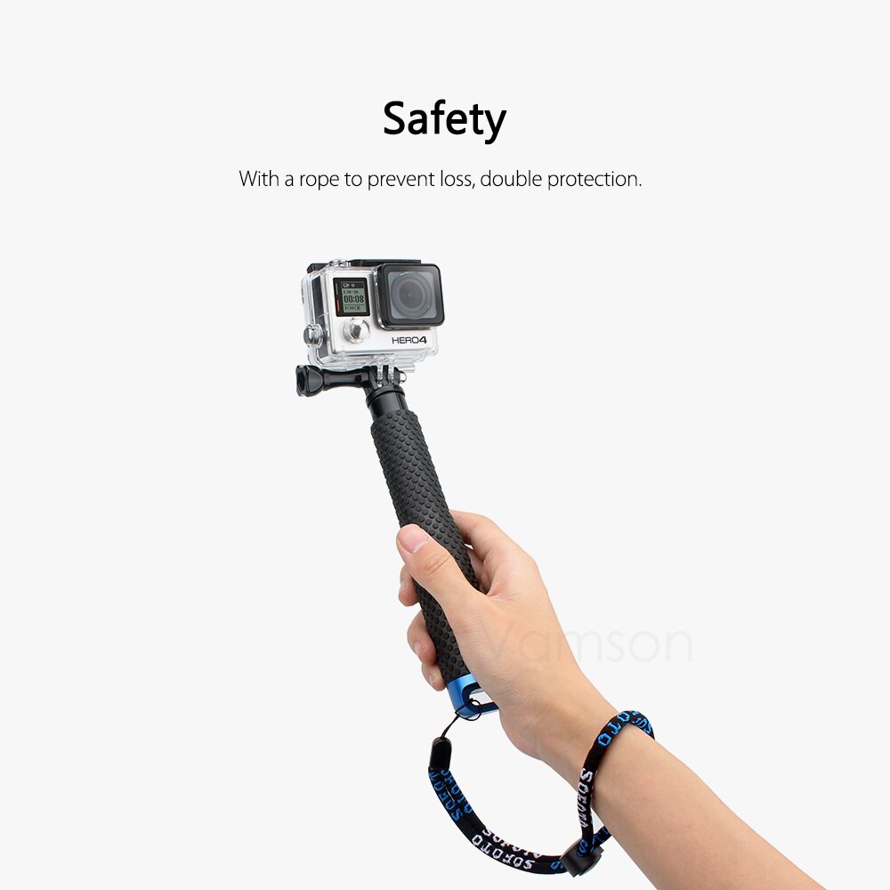 Vamson para GoPro Hero 7 6 5 palo Selfie monópodo extensible de aluminio, montaje de trípode para DJI OSMO Action para Xiaomi Yi VP403