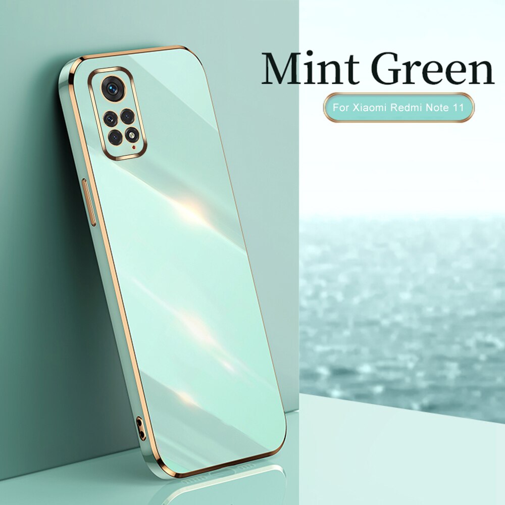 Voor Xiaomi Redmi Note 11 4G Siliconen Shockproof Cover Redmy Note 11 S 11 S Redme Note11 S Luxe plating Beschermhoes Fundas: For Redmi Note 11s / Green 3