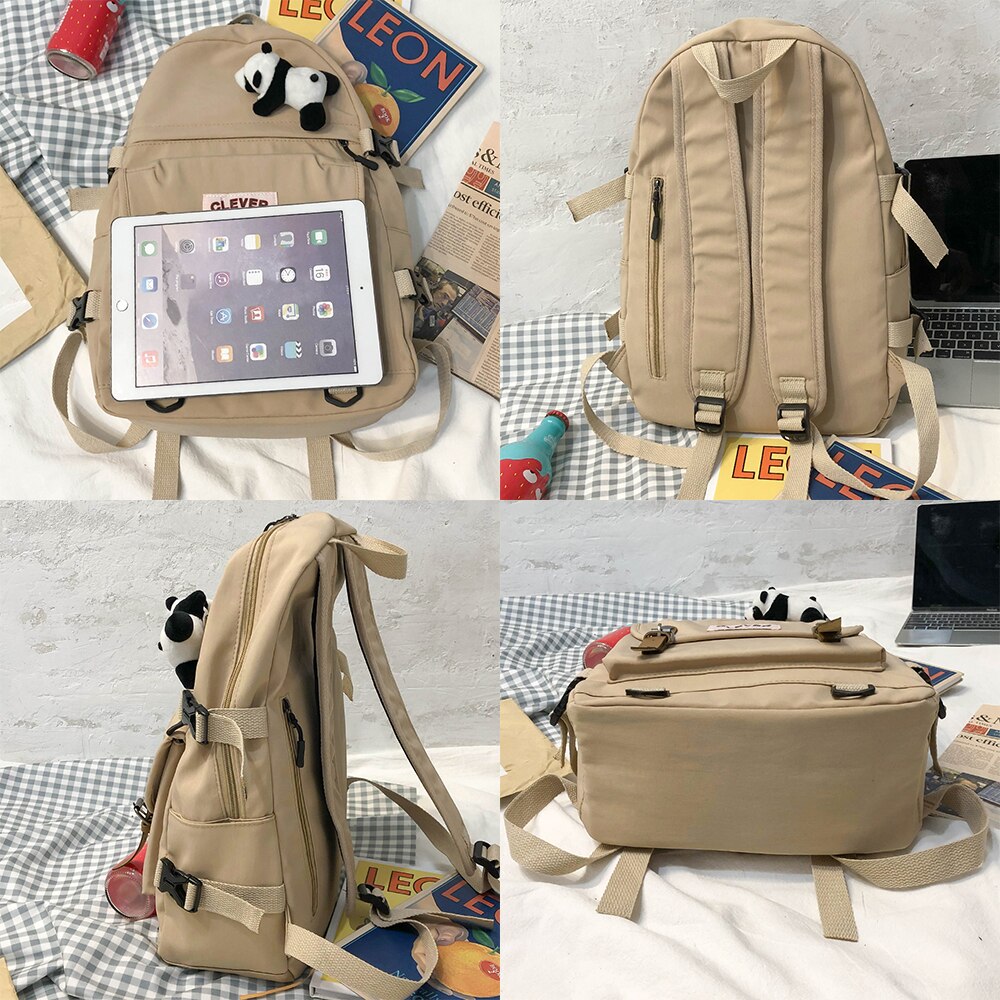 Damen Student Kühlen Rucksack Nette Frauen Schule Tasche Buch Trendy Weibliche Rucksäcke Wasserdichte Nylon Kawaii Tasche College Mädchen