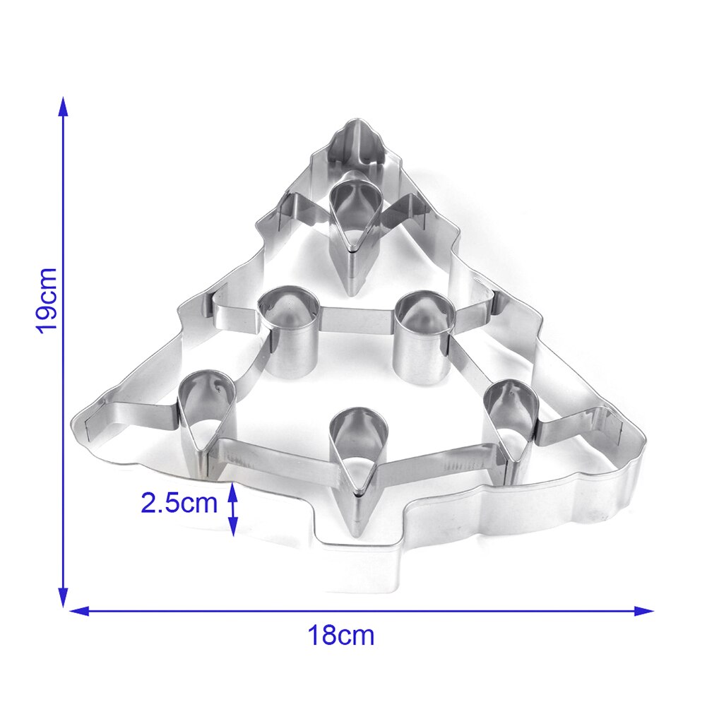 3D Kerstboom Roestvrij Staal Decoreren Cookie Biscuit Cutter Mold Bakvormen Praty Voedingsmiddelen Docoration