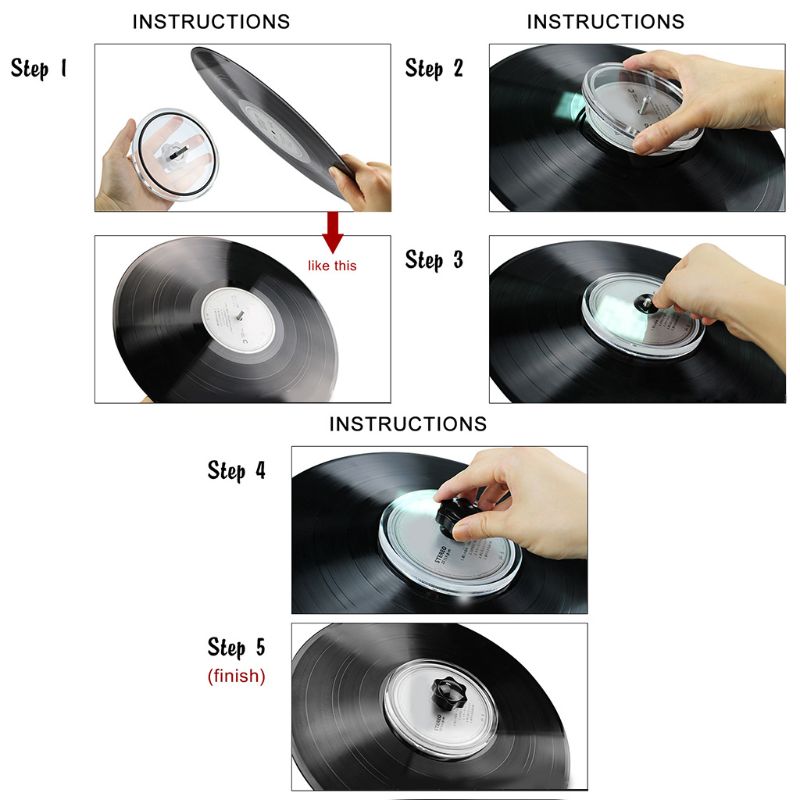 Lp vinyl platenreiniger klem vinyl platen label beschermer waterdicht acryl reinigingsgereedschap