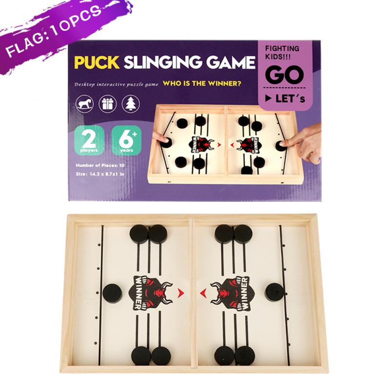 Table Hockey Game Catapult Chess Parent-child Interactive Toy Foosball Winner Games Fast Sling Puck Board Game Toys For Kids