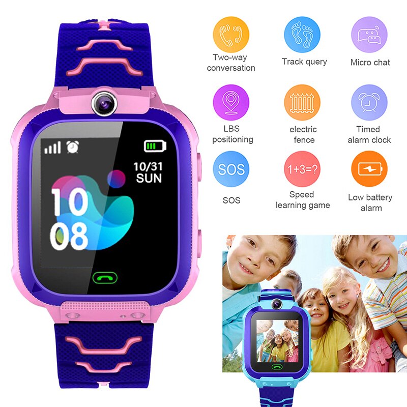 Q12 Anti Lost Smart Watch LBS Kid Smart Watches Baby Watch 1.44 Inch No Waterproof Voice Chat LBS Finder Locator Tracker