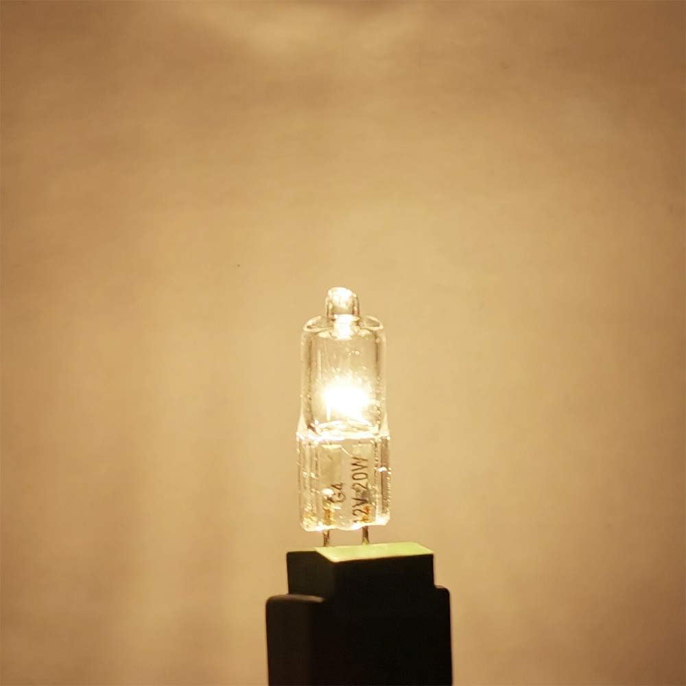 5-Piece GY6.35 Light Bulbs 12V 35W 50W 100W Crystal Clear Halogen Bulb 2 Pin T4 JC Bi-Pin Base G6.35 Capsule Bulb Dimmable 2700K