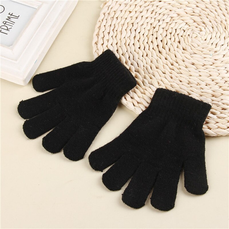 1 Paar Kinderen Winter Gebreide Handschoen Meisje Jongen Stretchy Gebreide Warm Volledige Vinger Handschoenen Kinderen Snoep Kleur Leuke Handschoenen: B