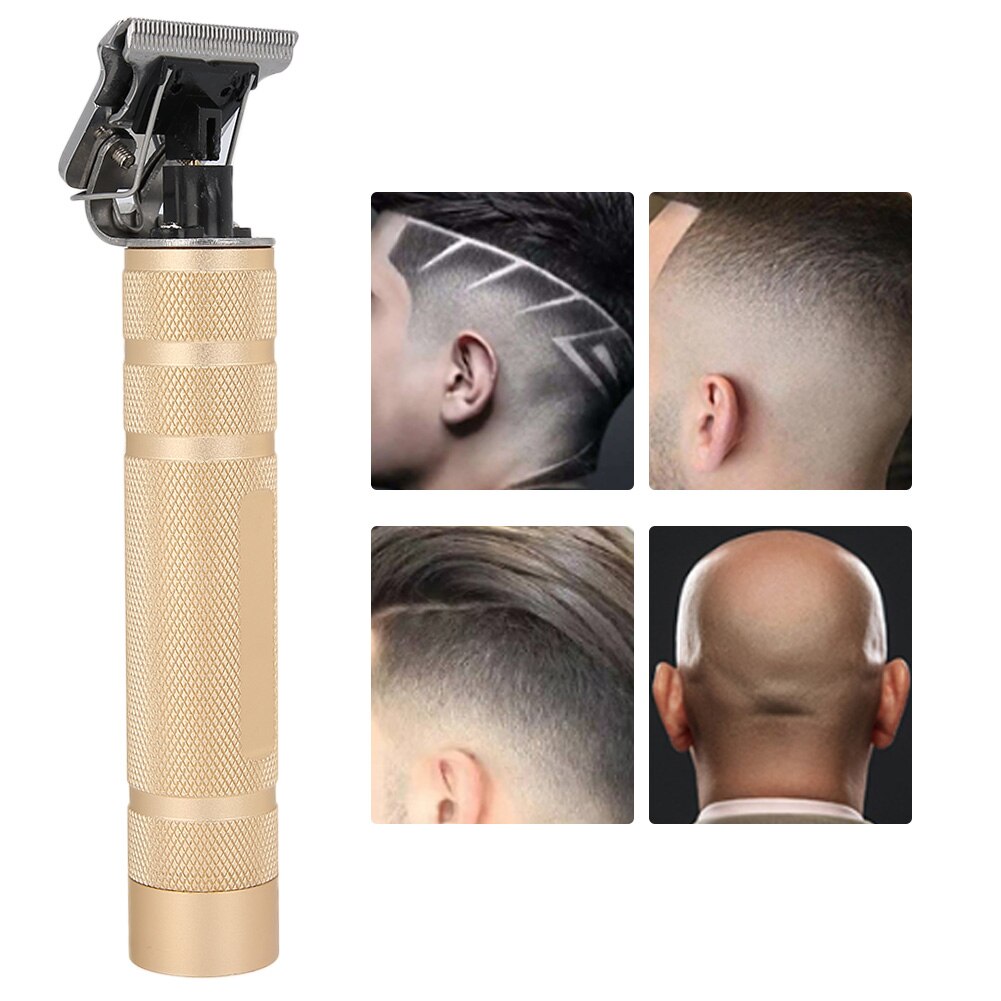 Hårklipper usb genopladelig husholdning lavstøj elektrisk klipper hårtrimmer guld barber værktøj til mænd frisør klipper forsyning