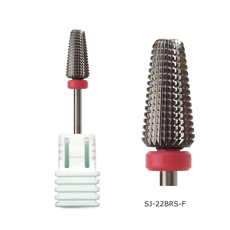 Brocas de carburo de tungsteno HYTOOS Tornado, brocas para manicura de 3/32 ", accesorios para taladro eléctrico, lima de uñas, herramientas de corte de fresado: SJ-22BRS-F