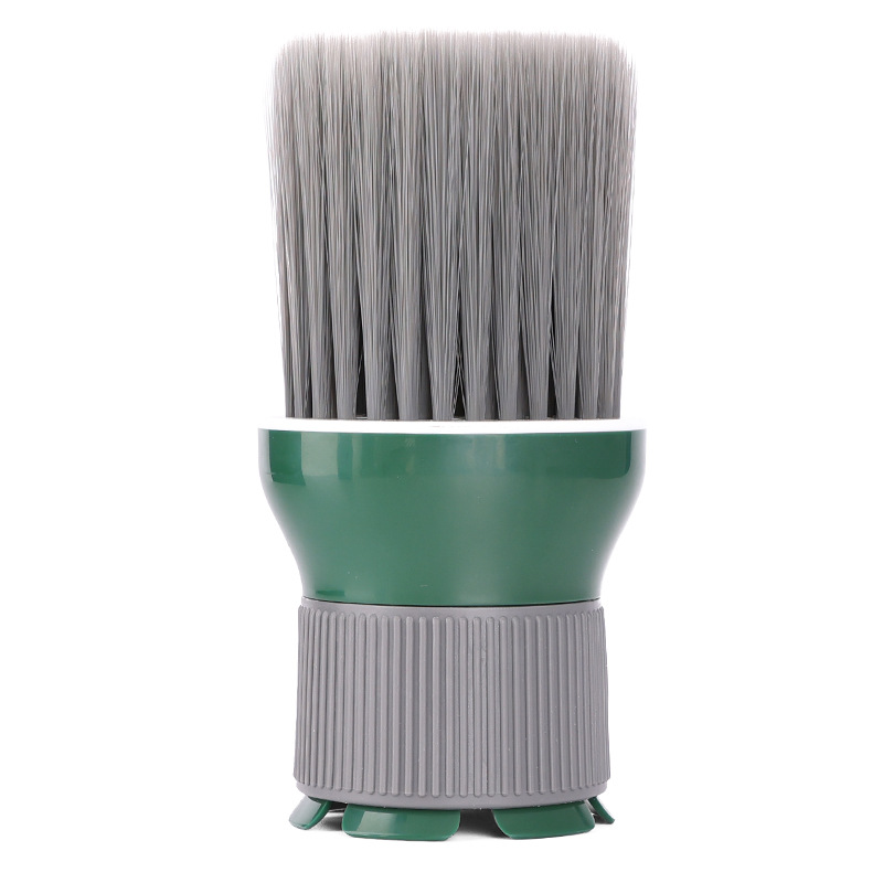 Barbertop-cepillo secador de pelo para salón, limpieza de cuello tourbano, peluquería, corte de pelo, herramienta de cepillo de peluquero triturado: Verde