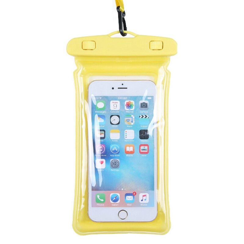 Universal Waterproof Phone Bag Swimming Phone Pouch Diving Underwater Photo Taking Phone Case for iPhone Samsung Huawei: Yellow