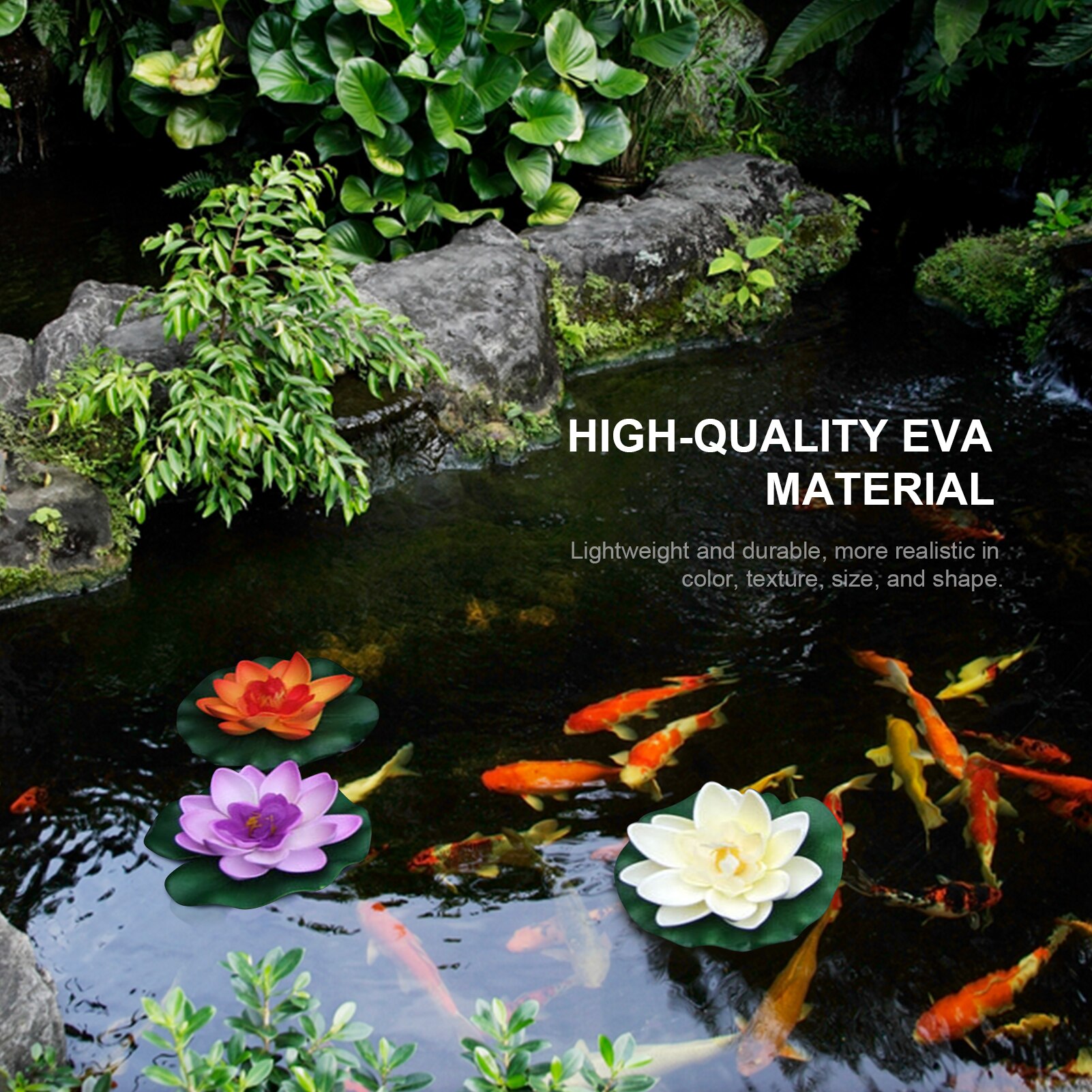 4 Inch Kunstmatige Drijvende Lotus Bloemen Water Vijvers Foam Lotusblad Nep Lelie Pad Drijvende Zwembad Thuis Vijver Decoratie Planten