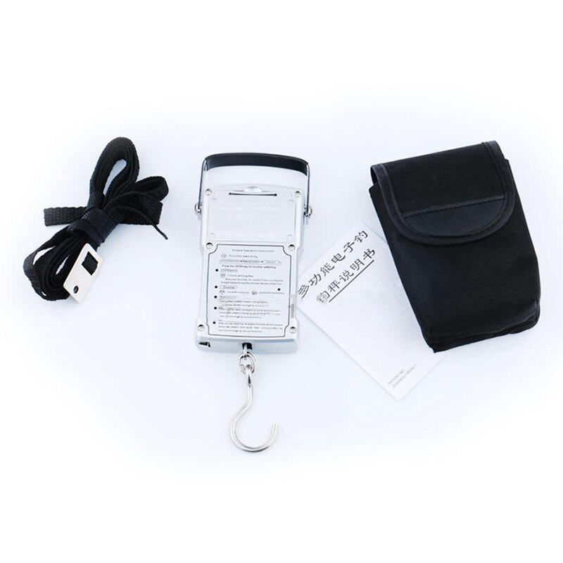 Max 50kg Electronic express scales portable spring scale +Clock+thermometer+Calculator+Valuation+Blue backlight+Tape