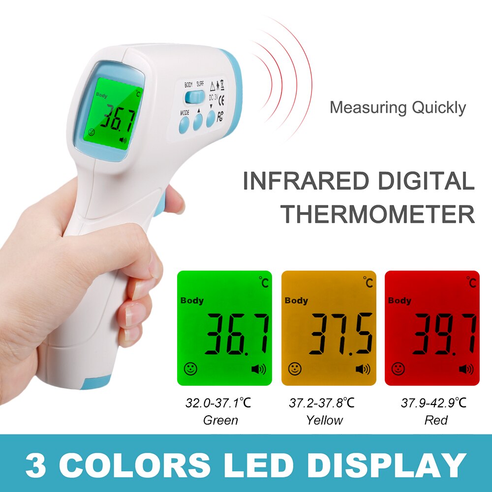 Non Contact Forehead Thermometer Infrared Thermometer Body Temperature Fever Digital Measure Tool for Baby Adult: MD1795