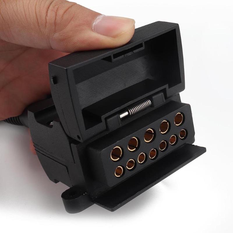 12V Car Trailer Adapter Light Connector 12 Pin Flat Female Socket to 7 Pin Flat Male Plug Australia RV trucksemi-trailer shipcar