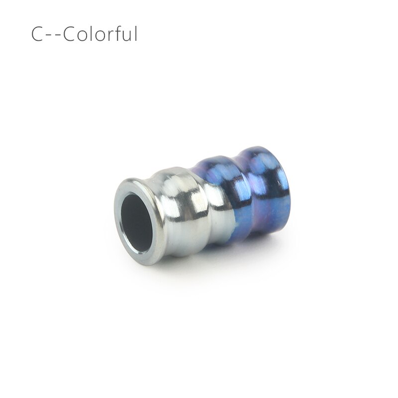 Corrugated Titanium Alloy Knife Beads Titanium Paracord Bead Accessory DIY Pendant: random colorful