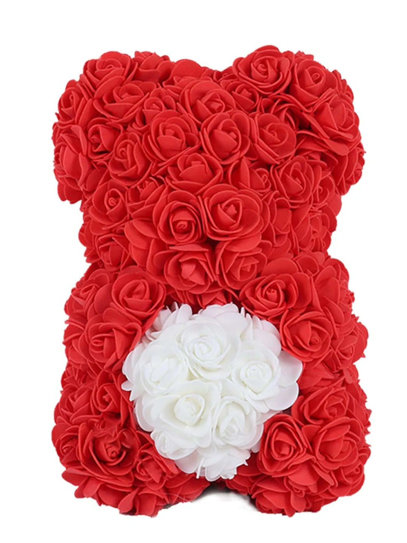 Ours en peluche Rose éternelle, fleur artificielle de 25m, 1 pièce, pour maman, fête des mères, anniversaire, saint-valentin, et décorations: Rose