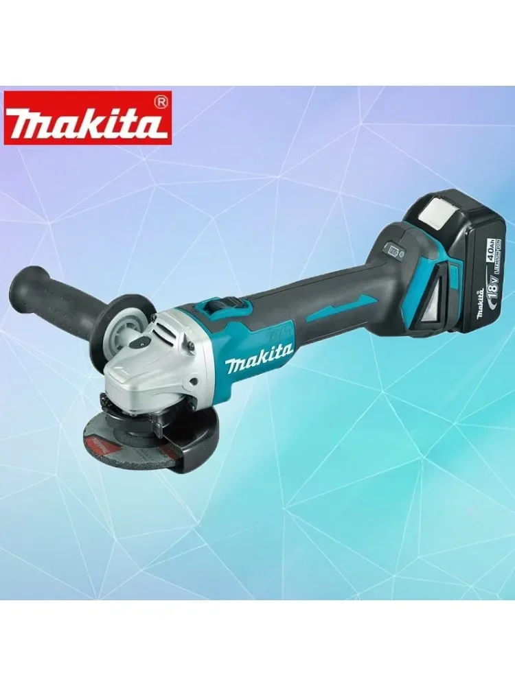 Makita DGA404 18 V 125/100 mm bürstenloser Lithium-Elektro-Winkelschleifer, wiederaufladbare Schneidemaschine, Hochleistungs-Poliermaschine
