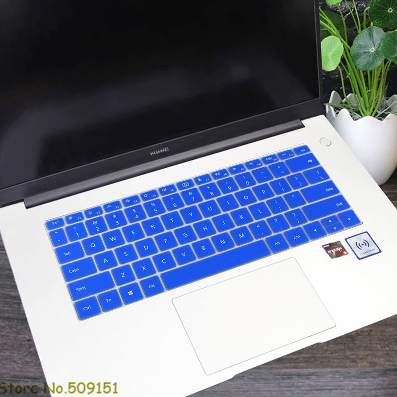 For Huawei Honor MagicBook 15 Laptop 15.6 inch Silicone Keyboard Skin Cover Protector MAGIC BOOK 15-inch: Blue