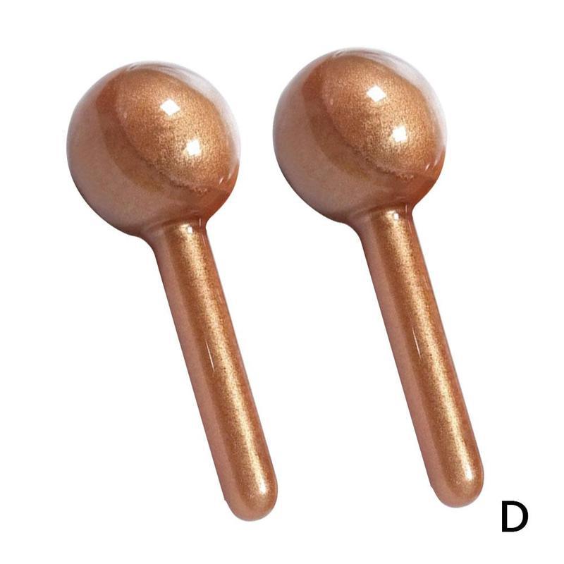 2Pcs Energie Massage Ijs Bal Rimpel Remover Schoonheid Cooling Bal Glas Globes Gezicht Bloedsomloop Crystal Ice Globes