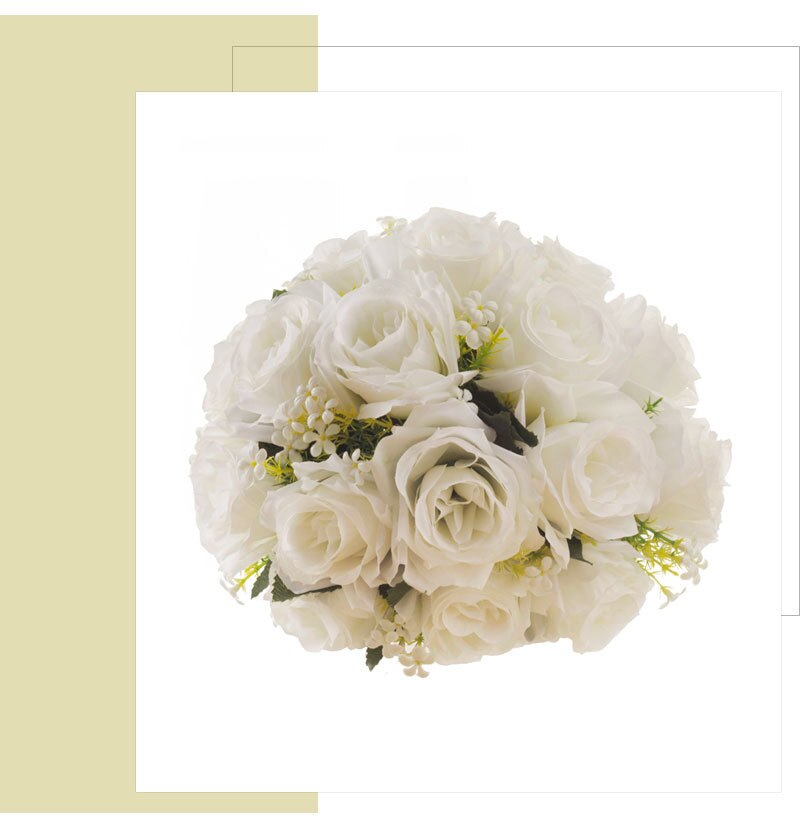 weiße Rose Hochzeit Blumen Braut Sträuße Handgemachte Künstliche Blume buque casamento Braut Bouquet für Hochzeit Dekoration