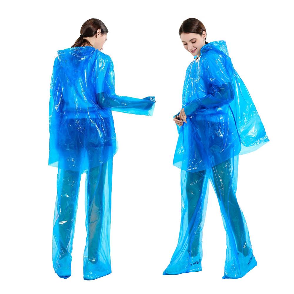 Blauwe Beschermende Werkkleding Regenjas Regenbroek Pak Outdoor Herbruikbare Regenjas Stofdicht Waterdicht En Vuil-Proof split Regenjas