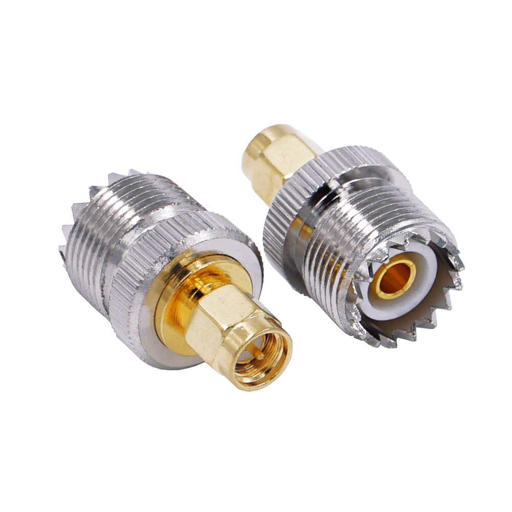 1Pcs UHF-SMA Sma Vrouwelijke Mannelijk Naar Uhf Mannelijke PL259 SO239 Connector Rf Coax Coax Adapter: UHFK-SMAJ