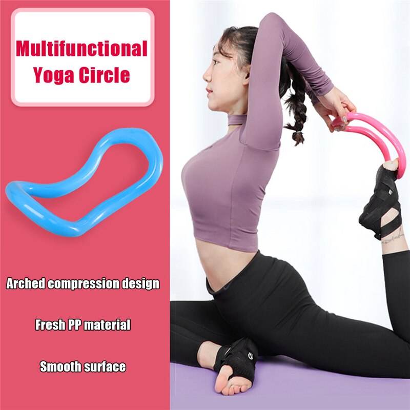 Yoga sirkel utstyr multifunksjon yoga ring pilates trening fitness sirkel trening motstand støtte verktøy kalv hjem aaa