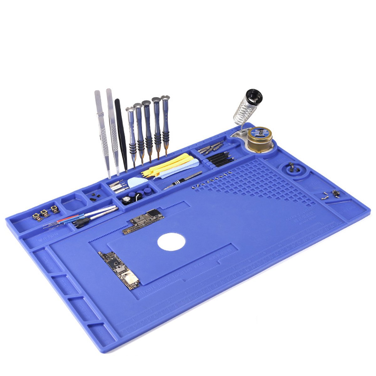 Work Pad Desk Platform Soldering Repair Station Repair Pad Insulation Heat Resistant Soldering Station Silicon Soldering Mat