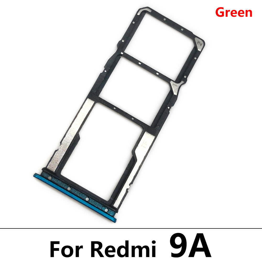 Micro Nano Sim Card Holder Tray Slot Houder Adapter Socket Voor Xiaomi Redmi 9A 9C 9T Vervangende Onderdelen: Redmi 9A Grenn