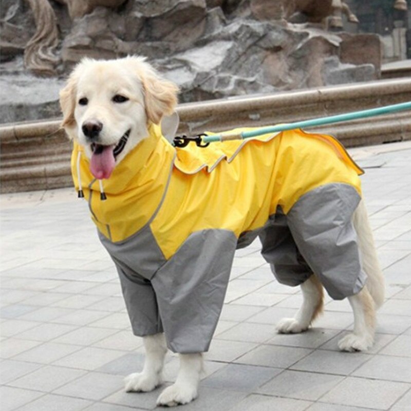 Grote Hond Regenjas Welsh Corgi Kleding Samojeed Husky Labrador Golden Retriever Grote Hond Kostuum Hond Waterdichte Kleding Outfit: YELLOW / 20