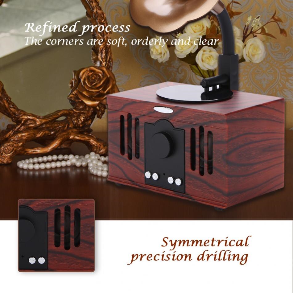 AS80 Retro Horn Speaker Bluetooth-compatible Wireless Stereo Loudspeaker with TF Card AUX Line