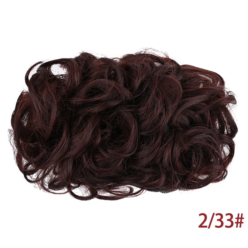 MUMUPI Hair Clip in Chignon Elastic Rubber Band Wedding Curly Synthetic Hair Extension Chignon Hair Bun Hair Accessories: 2I33