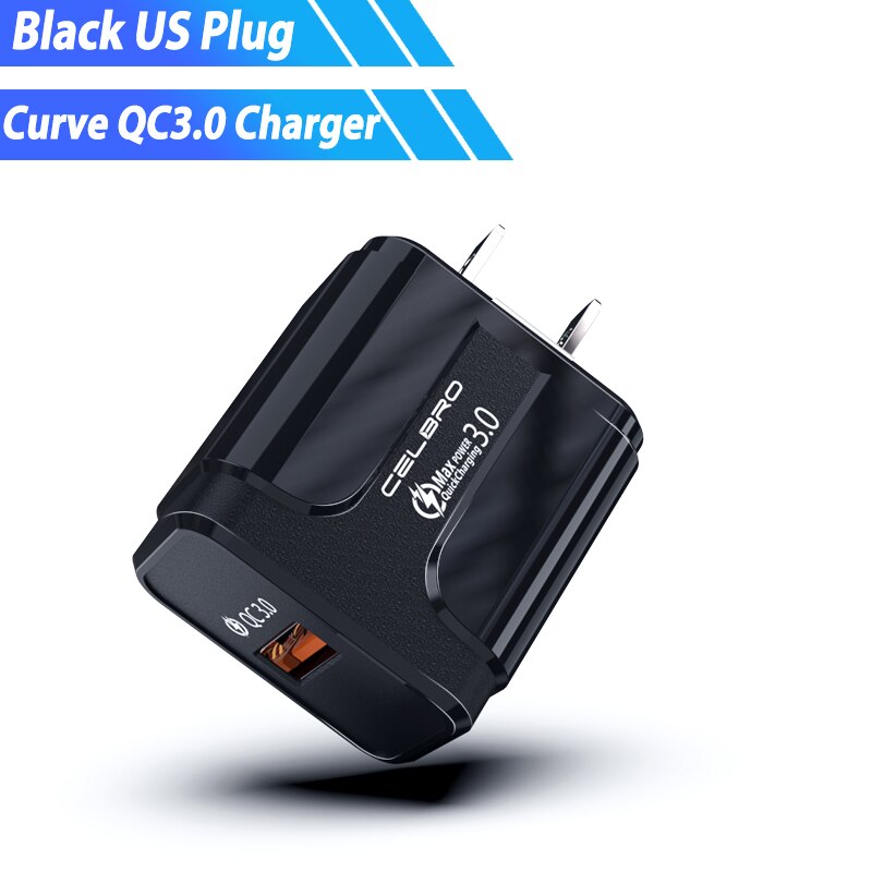 Quick Charge 3.0 Charger 9V 2a Snel Opladen Voor Oukitel WP2 Y4800 Wp5000 K12 Blackview BV9900 BV8000 Ulefone Power 6 Doogee: US Charger only BK