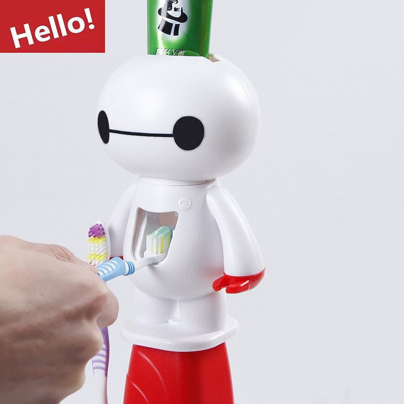 Badkamer Producten Cartoon Automatische Tandpasta Dispenser Leuke Squeezers Badkamer Accessoires Set Tandenborstelhouder Voor Kinderen