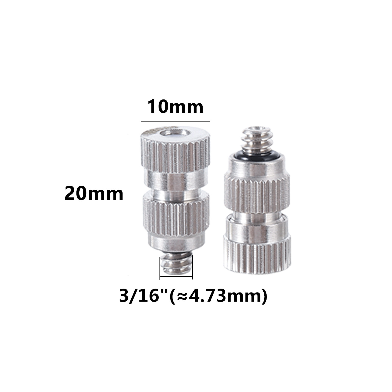 10 stk. høytrykksdyse for tåkesprøyte kjøling landskapsarbeid vanning fukting desinfeksjon forstøvende sprinkleranlegg