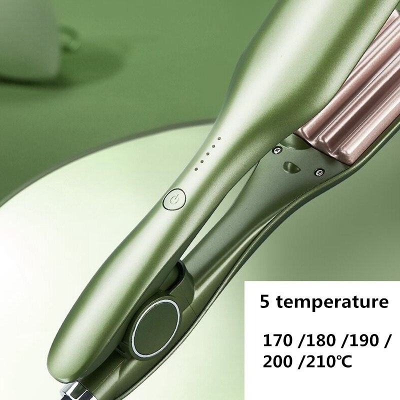 Professionele Krultang Corrugation Waver Curler Tang Grote Golf Volumizing Haar Crimper Iron Styler Gereedschap