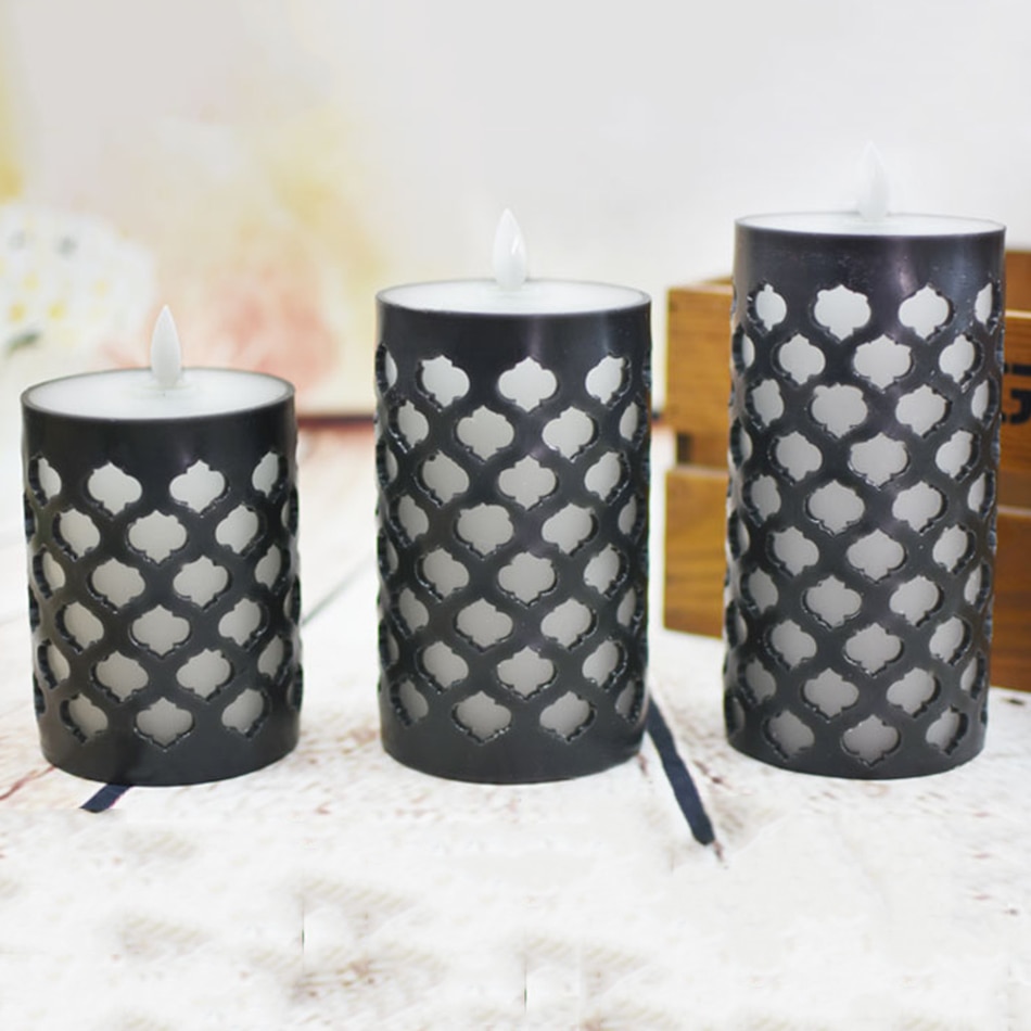 Dancing Flame Pillar Led Wax Candle With RGB Remote,Electronic Candle Night light for kids living room,Christmas light for Home