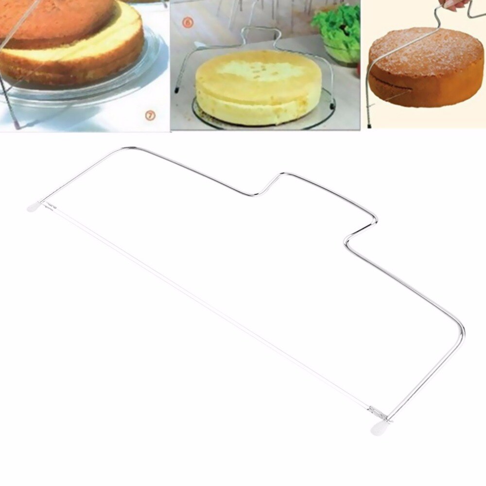 Rvs Verstelbare Wire Cake Cutter Slicer Leveler bakken tools keuken accessoires