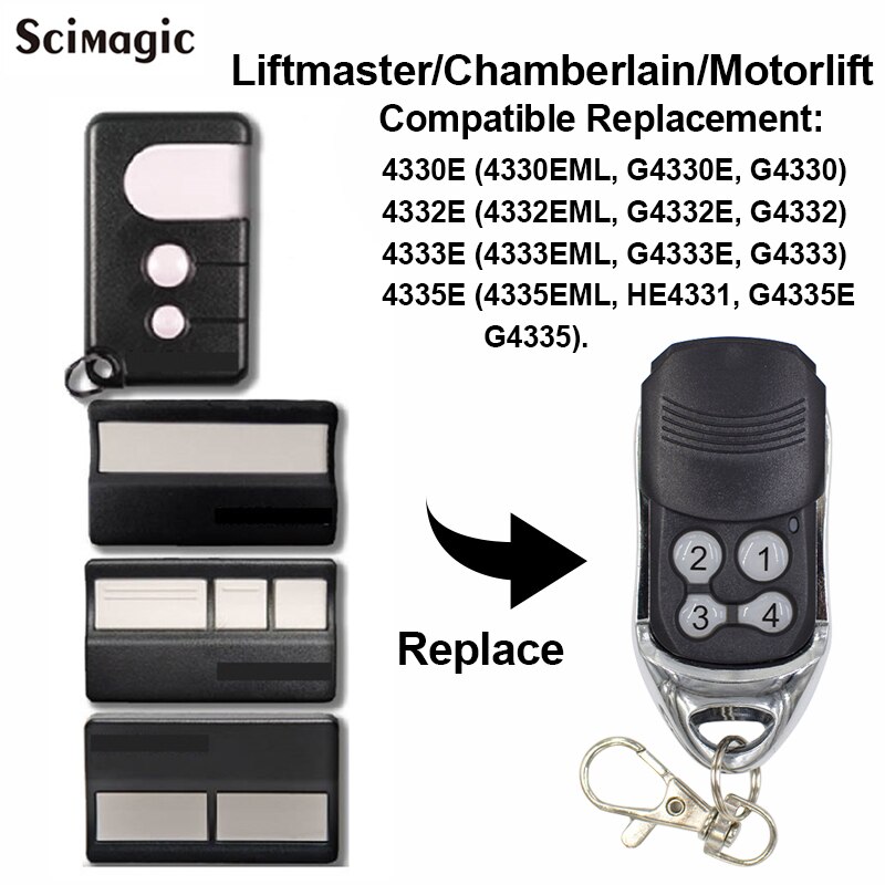 Commande de Garage pour Liftmaster Chamberlain 4335E tps3e 235/2e 4330E télécommande de porte 433.92MHz remplacement de code roulant