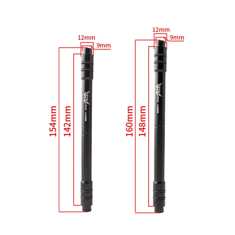 MUQZI-eje de conversión de cubo de rueda de 12mm a 9mm para bicicleta, adaptador de liberación rápida de aleación de aluminio de 142/148mm