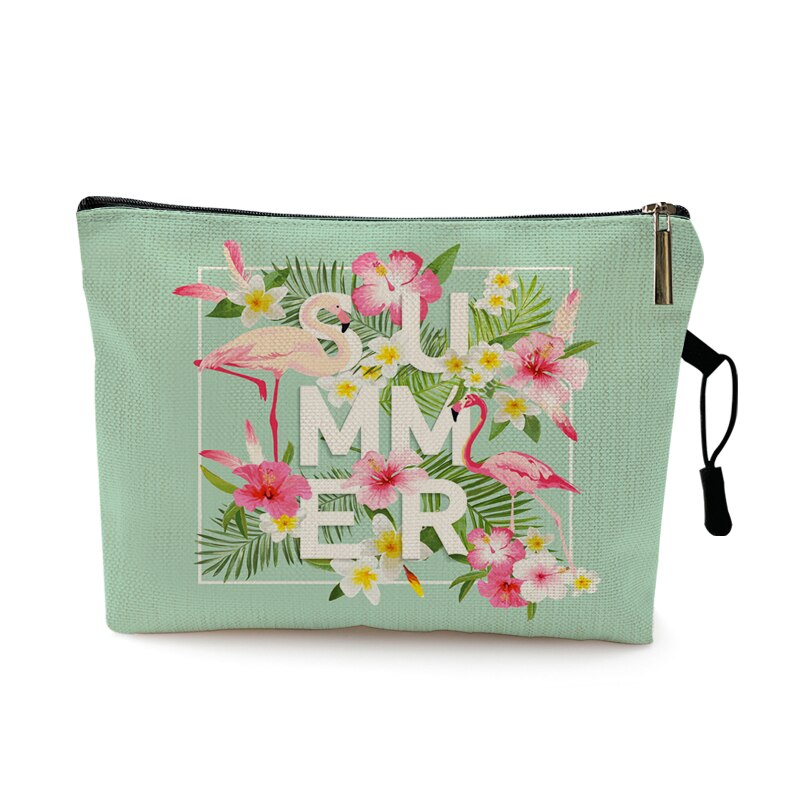 Borsa da toilette da viaggio per donna organizza foglie di piante verdi tropicali stampa borsa cosmetica borsa da trucco portatile per signora borsa per lavaggio: Pattern 11